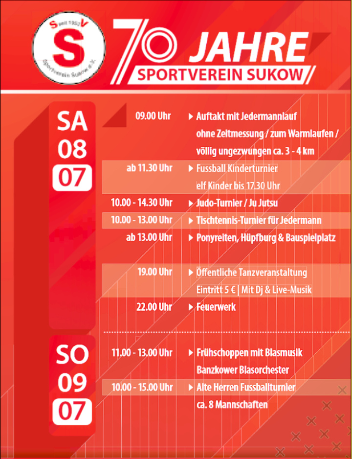 Featured image for “Flyer – 70 Jahre Sportverein Sukow”
